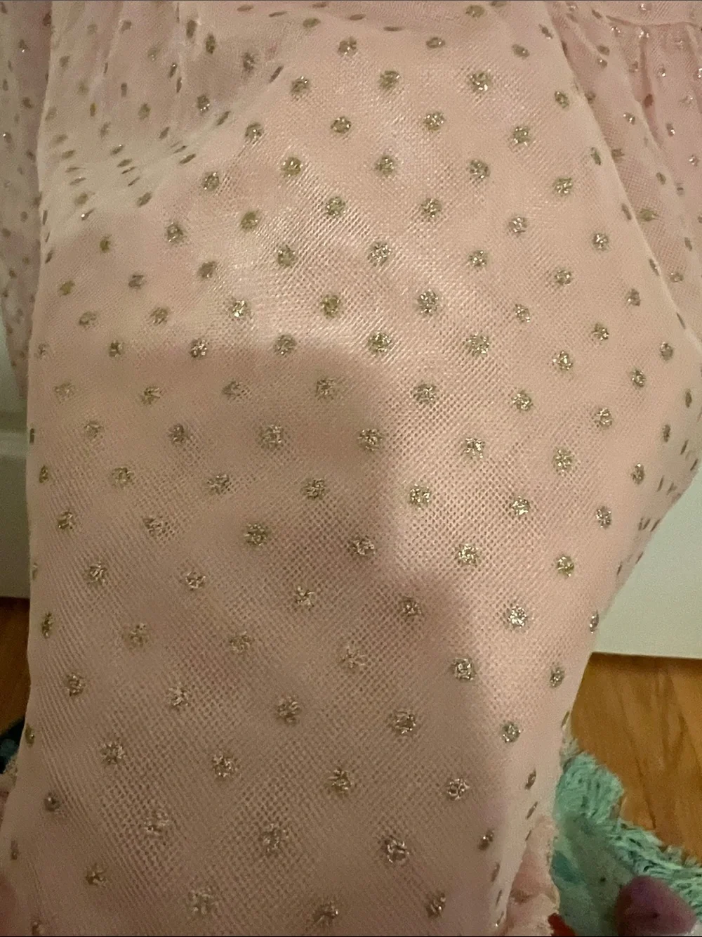 Janie and Jack Dusty Pink Ruffle Dot Chiffon Dress